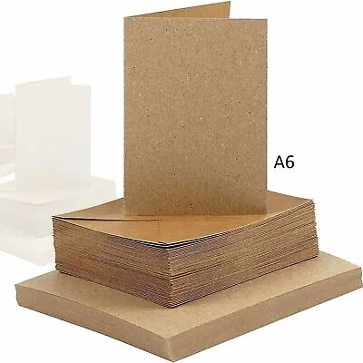 A6 Blank Card Craft Cards & Envelopes Natural Colour Art Craft Card Making Pack • £7.99