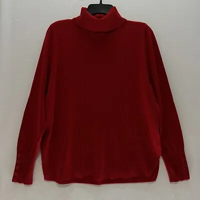 Lane Bryant Turtleneck Sweater  18/20 Red Womens Plus Valentines Top Modest • $15.87