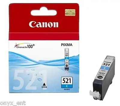 £15.03 • Buy Genuine Canon CLI-521C Cyan Ink Cartridge For Pixma MP630 MP550 MP560