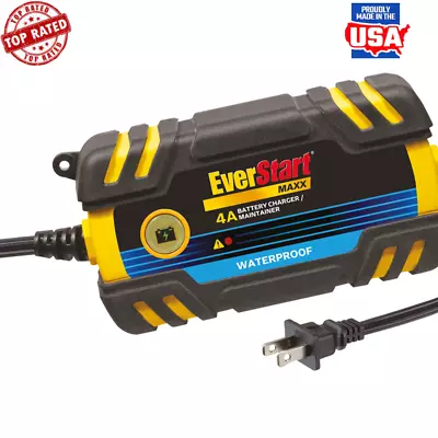 Automotive And Marine Battery Charger Maintainer Smart Waterproof 4 Amp 12V NEW • $35.49