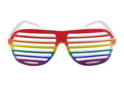 Pride Rainbow Shutter Glasses - Costume Accessory Fancy Dress Up Festival LGBT • £2.49
