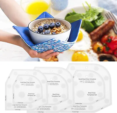 Bowl Cozy Template 3 Sizes 6in 8in 10in Quilting Acrylic Bowl Wrap Sewing *SALE* • £8.50