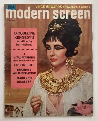 VTG Modern Screen Magazine October 1962 Elizabeth Taylor Marilyn Monroe No Label • $22.45