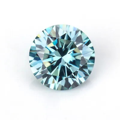 3.0~12mm Light Blue Color Round Loose Moissanite Stone VVS1 With GRA Certificate • $7