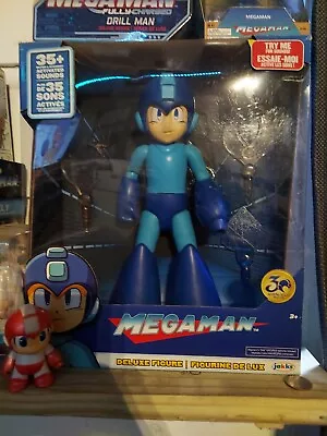 Megaman 30th Anniversary Deluxe Figure Jakks Pacific 35+ Sounds 12 Inch • $50