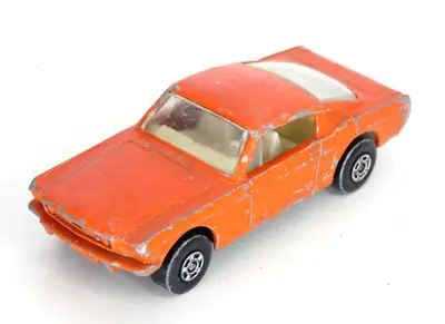 Matchbox Ford Mustang Super RARE ORANGE No8 Lesney Toy Car Ivory Interior • $74.69