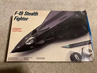 Testors F-19 Stealth Fighter - 1/48 Model  Kit  About  5 % Ass'y And Paint  • $25