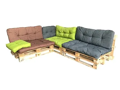 Garden Patio Pallet Furniture Cushion Seating Backrest Set Reversible Cushion • £79.90