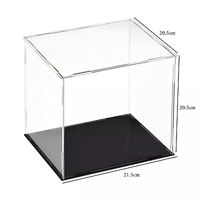 Acrylic Clear Cube Perspex Display Box Case 20.5cm Big Collectables Dustproof UK • £17