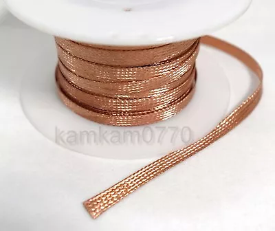 3M Copper Metal Braided Sleeving Cable EMI Shielding 1/8  1/4  3/8  1/2  3-16mm • $8