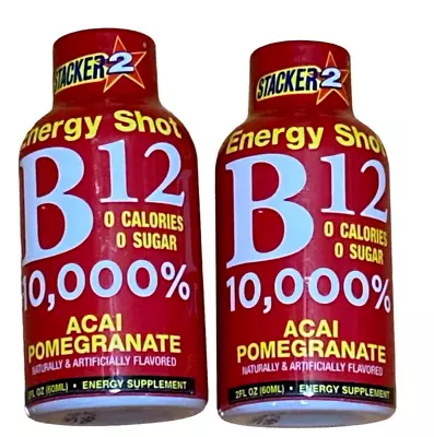 Lot Of 2 X B12 Energy Shot - Acai/Pomegranate - 2x 2 Oz - Ex: 6/25 • $8.39
