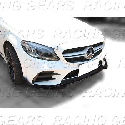 For 2019-2021 Mercedes-benz W205 C-class Matt Black Front Bumper Body Lip Kit • $55.95