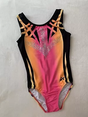 $49.50 • Buy GK Elite Gymnastic LEOTARD Dreamlight MIRRORED SUNDOWN Bodysuit SEQUIN Bling  AS