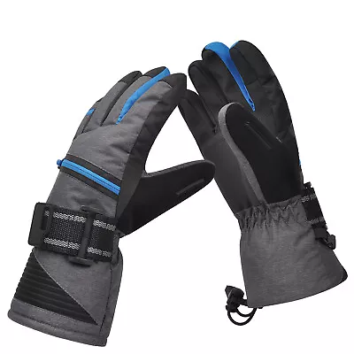 Waterproof Winter Warm Thermal Gloves Cycling Touch Screen Men Women BLUE M • $13.99