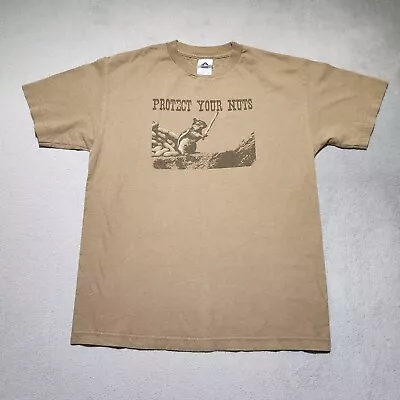 Vintage Squirrel Protect Your Nuts Shirt Medium Humor Comedy Graphic Tee • $19.98