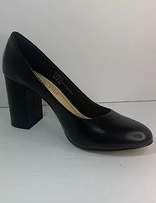 Bella Vita Black Leather Nara Women's Pump - 50-7662 - New In Box - Size 9 M • $79.99