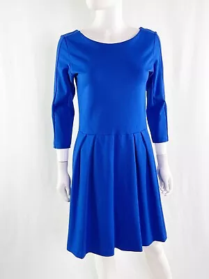 Amanda Uprichard Aritzia Women's Royal Blue Long Sleeve A-Line Dress Size L • $39.98