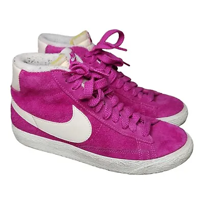 £14.99 • Buy Nike Blazer Mid Suede Womens Voltage Cherry Pink Trainers Size UK 4 EUR 37.5