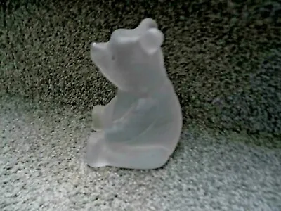 Vintage Disney Classic Pooh Clear Figurine Very Heavy Reflects Light Beautiful • $12