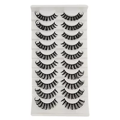 £6.92 • Buy 10 Pairs Long Dense Reusable Self-Adhesive False Eyelashes Quick  Eye U4N8