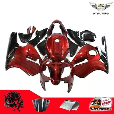 NTU Injection Red ABS Plastic Fairing Kit Fit For Kawasaki 2000-2001 ZX12R A001 • $389.99