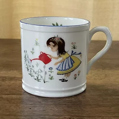 Hammersley & Co Vintage Childrens Mug White Bone China England Nursery Rhyme Cup • $26