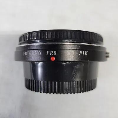 Fotodiox Pro Lens Adapter For Minolta MD Lens To Nikon F Mount Body With Caps • $39.95