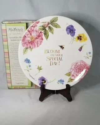 Marjolein Bastin Ceramic Plate Bloom On Your Special Day Nature's Sketchbook  • $18.99