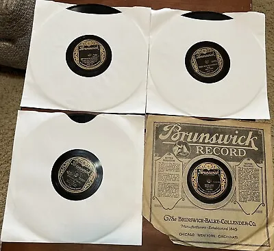 LOT OF 4 Brunswick 10  Vintage 78rpm Records 1927-29 3606 3706 4154 4512 • $14