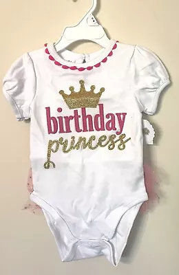 Mud Pie Baby Girl 18 Months Birthday Princess Tutu Crawler NWT SEE PHOTOS !! • $10.50