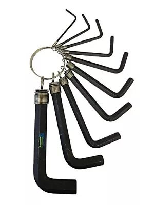 Hex Key 10 Piece MM Hand Tool Kit Allen Wrench Short Arm Assorted Key Ring Set • $17.08