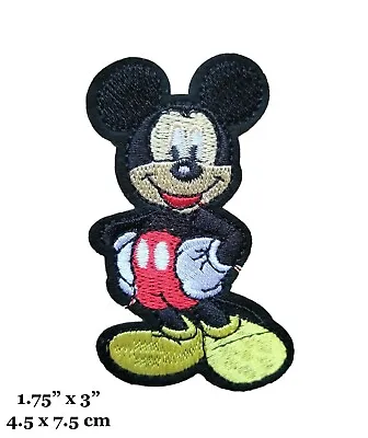 Mickey Mouse Cartoon Character Figure Embroidered Iron On Patch • $4.99
