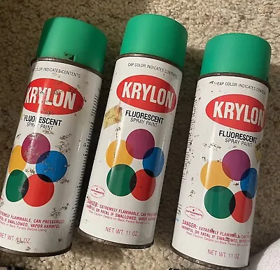 Vintage Krylon Spray Paint  Glowing Green - Vintage Krylon Spray Paint Can • $100