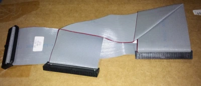 $4 • Buy SCSI Ribbon Cable 50 Pin Female Socket 3 Connectors 10 Inch Folded