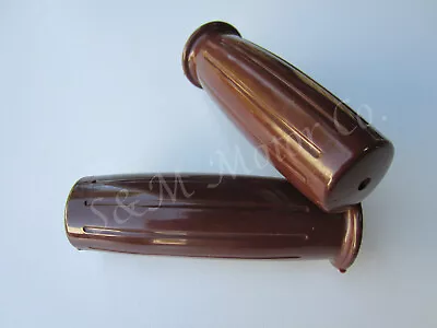 Amal Handlebar Grip Brown Triumph Tiger Bonneville Bsa Norton Ajs Matchless • $15.95