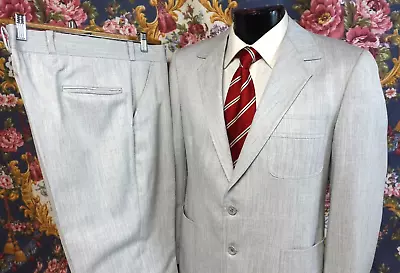 Jaymar Vintage 1970’s Light Steel Gray Suit 42R • $79.95