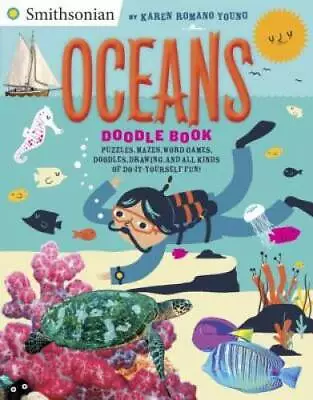 Oceans Doodle Book: Puzzles Mazes Word Games Doodles Drawings And Al - GOOD • $6