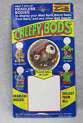 Creepy Bods Backing Card Madballs Weird Balls Vintage 1980s Roundhill Industries • $35