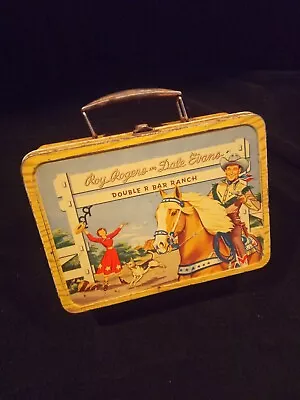 Vintage ROY ROGERS Lunchbox & Thermos TV Western Cowgirl Cowboy 1953 R-7 NICE! • $6.50