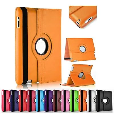 For IPad 9/8/76th 5th Air 5 Mini 1 2 3 4 Leather 360 Rotating Smart Case Cover • £4.99