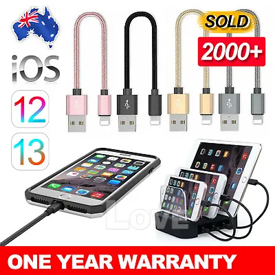 $4.25 • Buy Braided USB Cable Cord Data For IPhone Charger XS X 8 7 Plus 5 6 Short