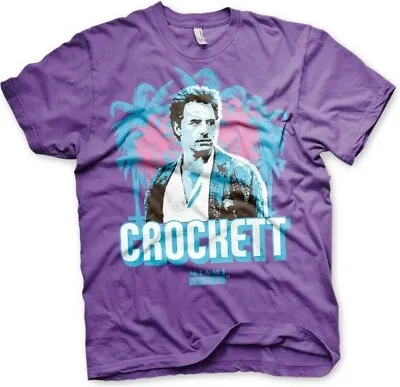 Miami Vice Crockett Palms T-Shirt Purple • £25.70