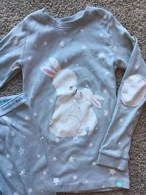 NEW Vaenait Baby Grey Blue Bunny Cotton Pajamas 10 T Runs Small • $9.80