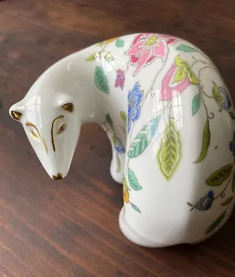 Minton Haddon Hall Polar Bear Figurine With Gold Trim - Bone China - HTF  • $125