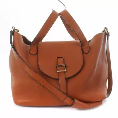 Meli Melo Thela Shoulder Bag Tote 2Way Leather Brown /Ku Bm Ladies • $161.48