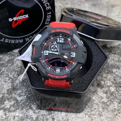 CASIO G-SHOCK Aviation Black Dial Red Resin Quartz Men's Watch GA1000-4B  • $235