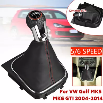 5/6 Speed Gear Shift Knob Stick W/ Boot Gaiter For VW Golf MK5 MK6 GTI 2004-2014 • $16.99