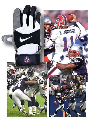 Ty Law Game Used Worn New England Patriots NFL Glove 2001 Super Bowl Season HOF • $550