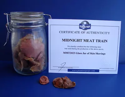 MIDNIGHT MEAT TRAIN Screen Used Prop Jar Skin Shavings Clive Barker HELLRAISER • £432.74