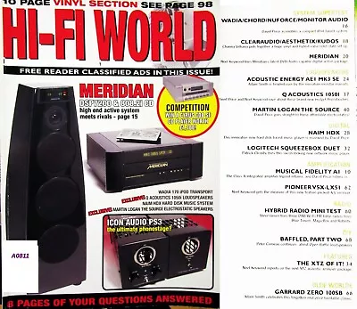 Hi-fi World - Musical Fidelity A1 - Meridian - Pioneer Vsx Lx51 - Garrard - Xtz • $9.94